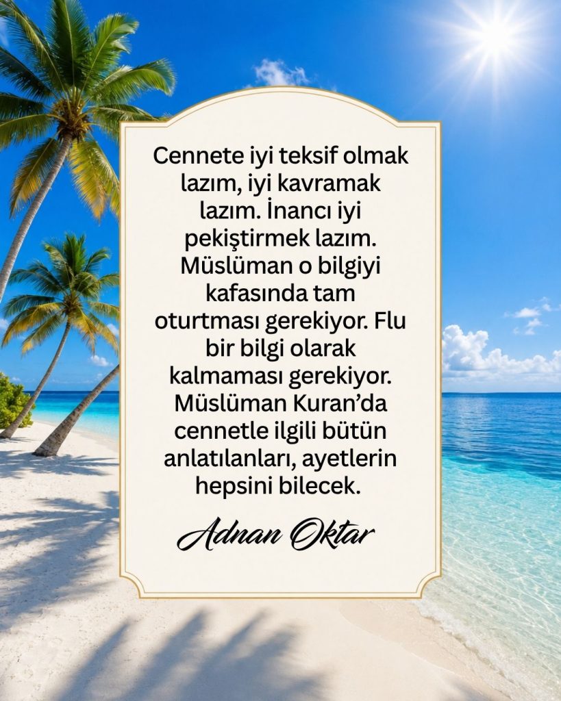 Cennete İyi Teksif Olmak Lazım